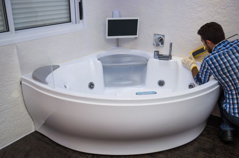Workmen Installing Bathtub